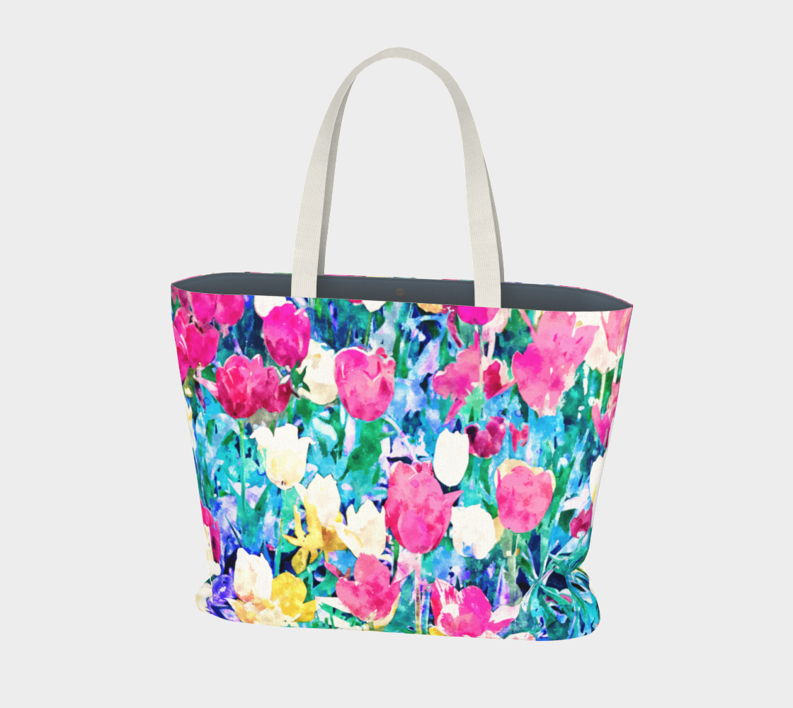 Meadow in Bloom Large Tote Bag preview