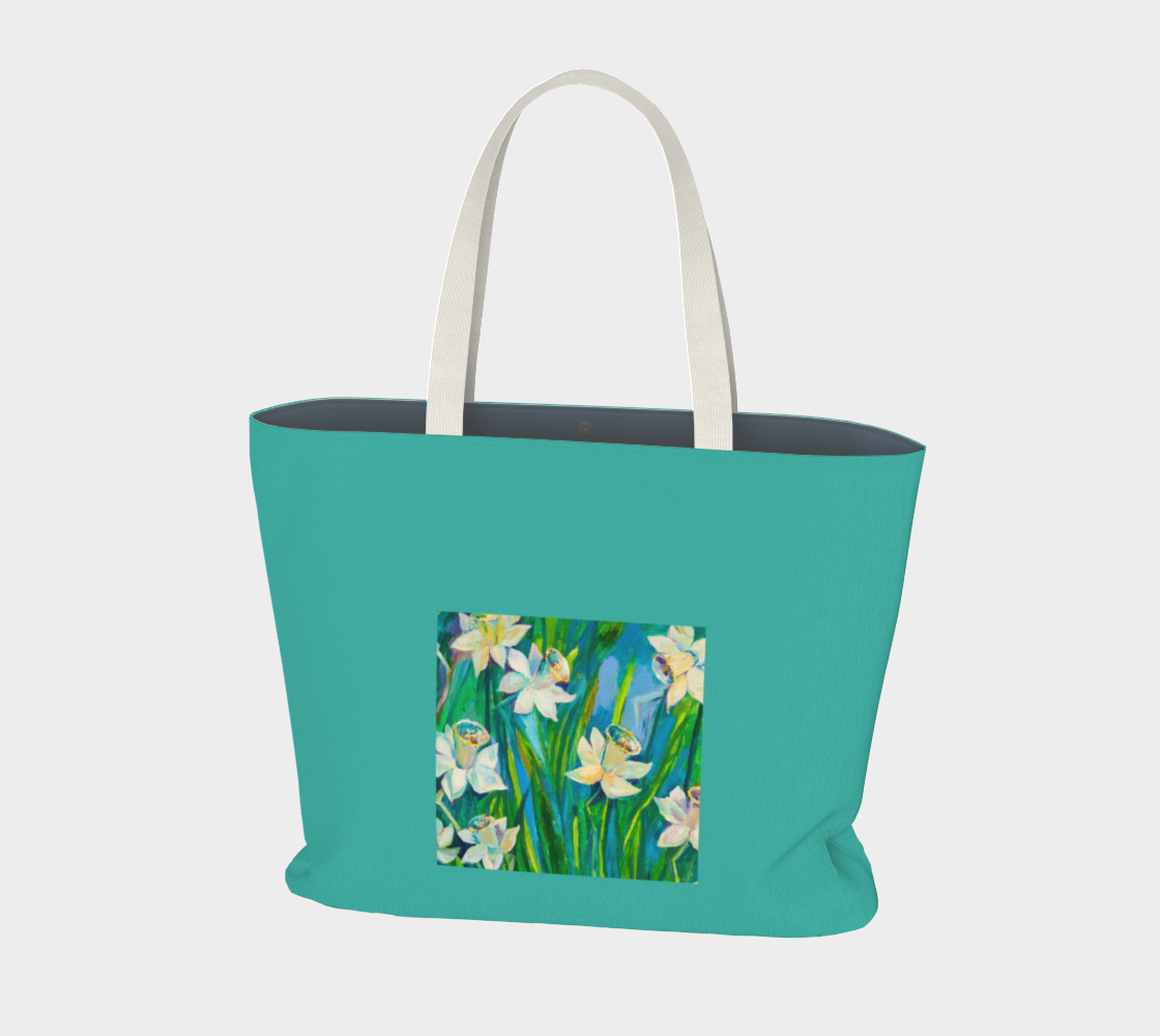 LARGE TOTE BAG TURQUOISE   SPRING preview