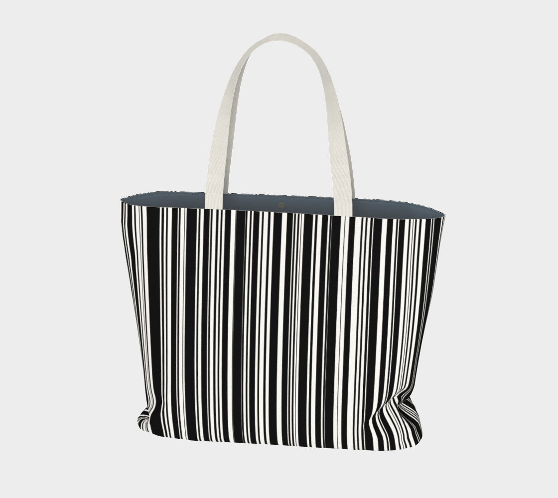 Stripes Collection: Barcode Large Tote Bag preview