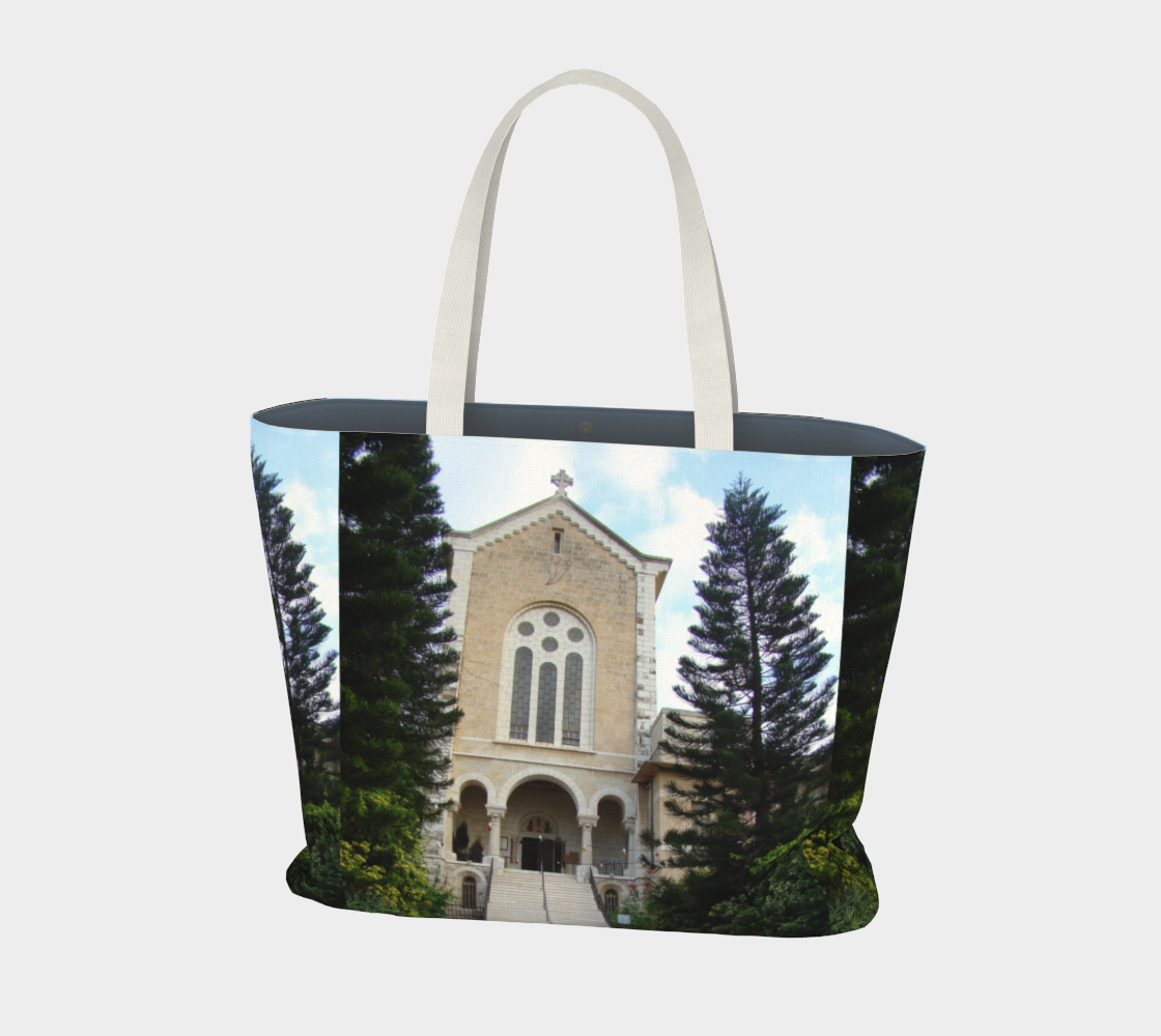 Churches for the holy land   Large tote  preview