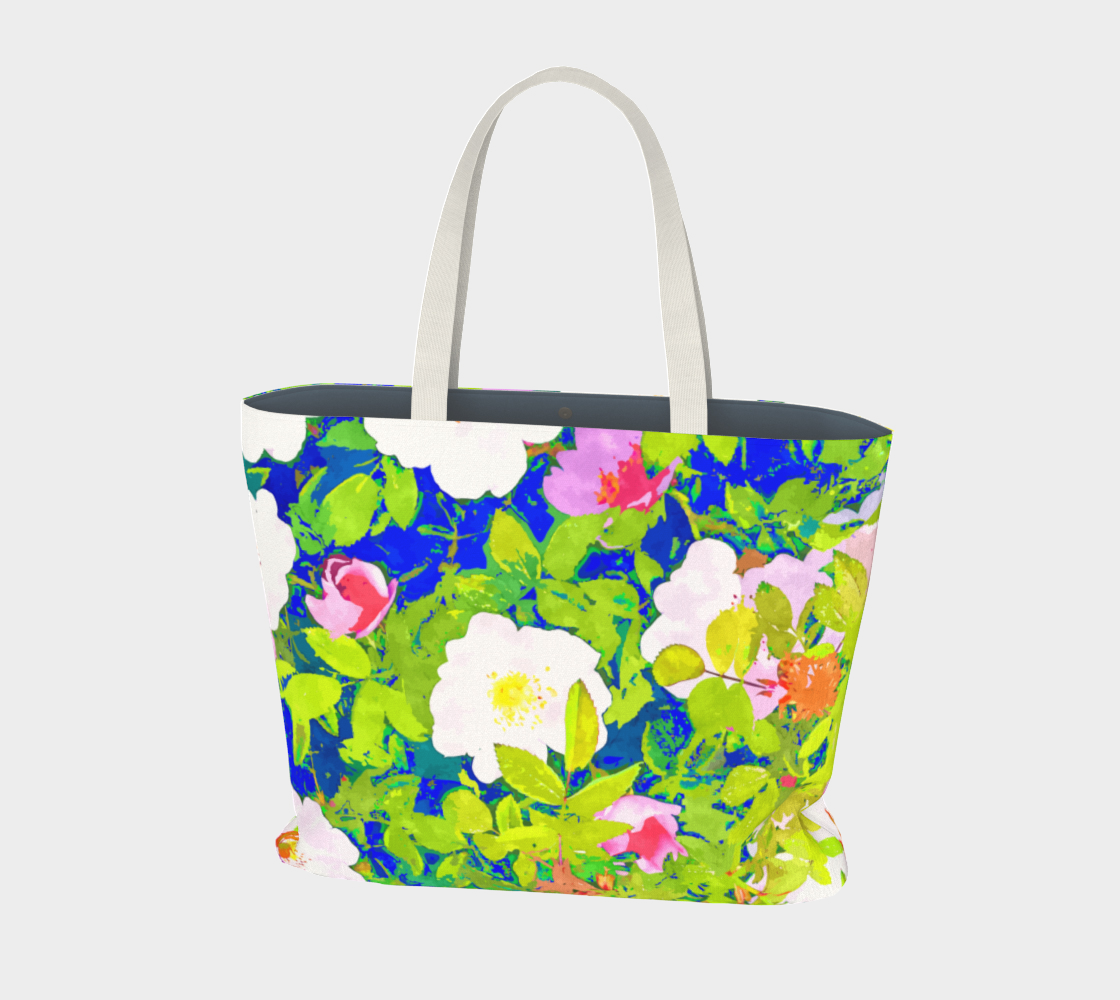 Pop Flowers Large Tote Bag preview