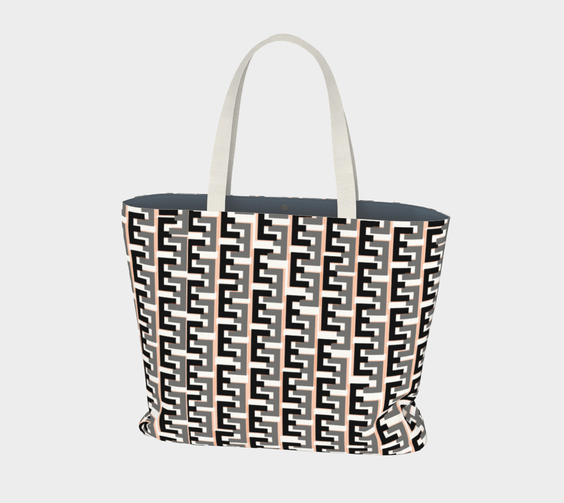 Vintage Gray Tooth Zipper Tote Bag preview