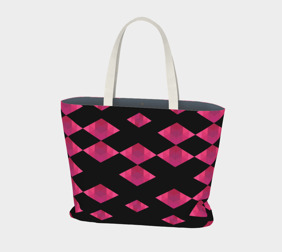 Classic Pink Diamond Large Tote Bag preview