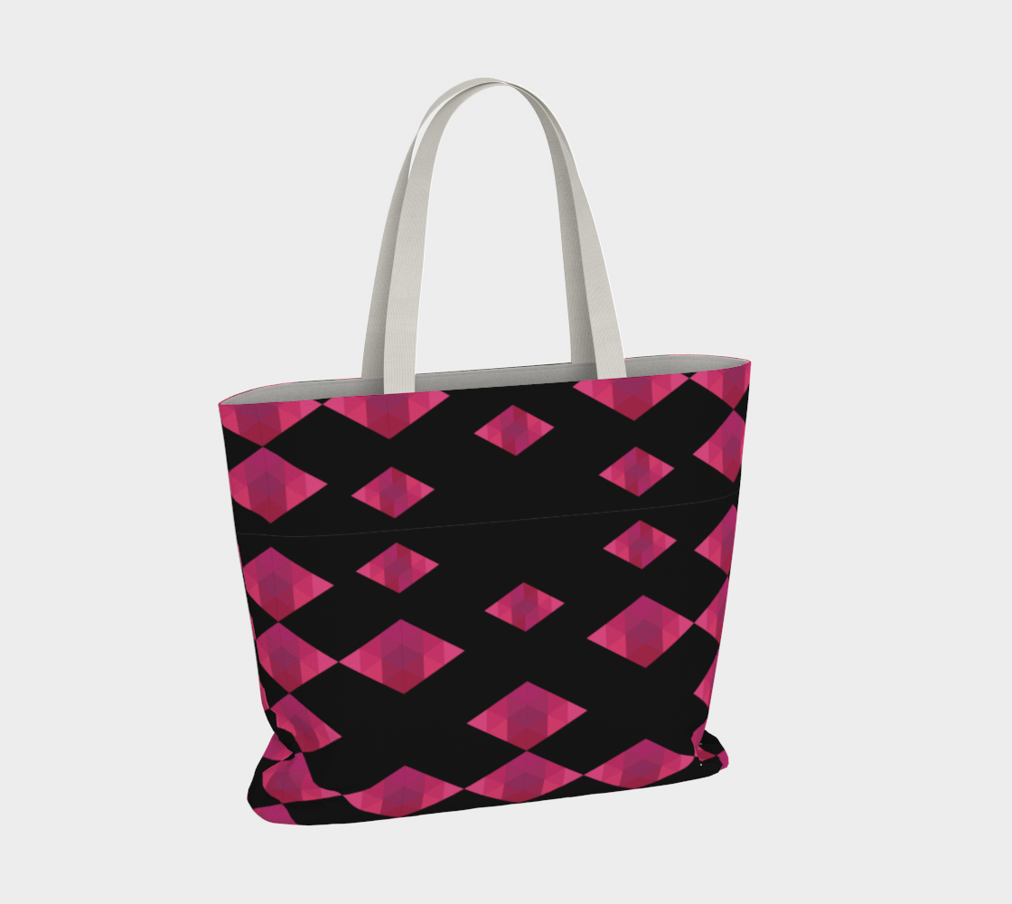 Classic Pink Diamond Large Tote Bag preview #4