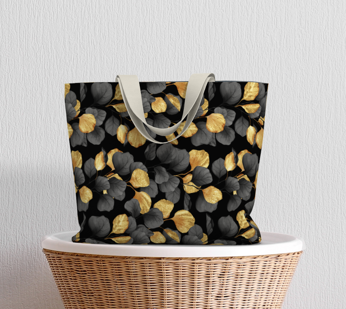 Aperçu de Black and gold leaves #5