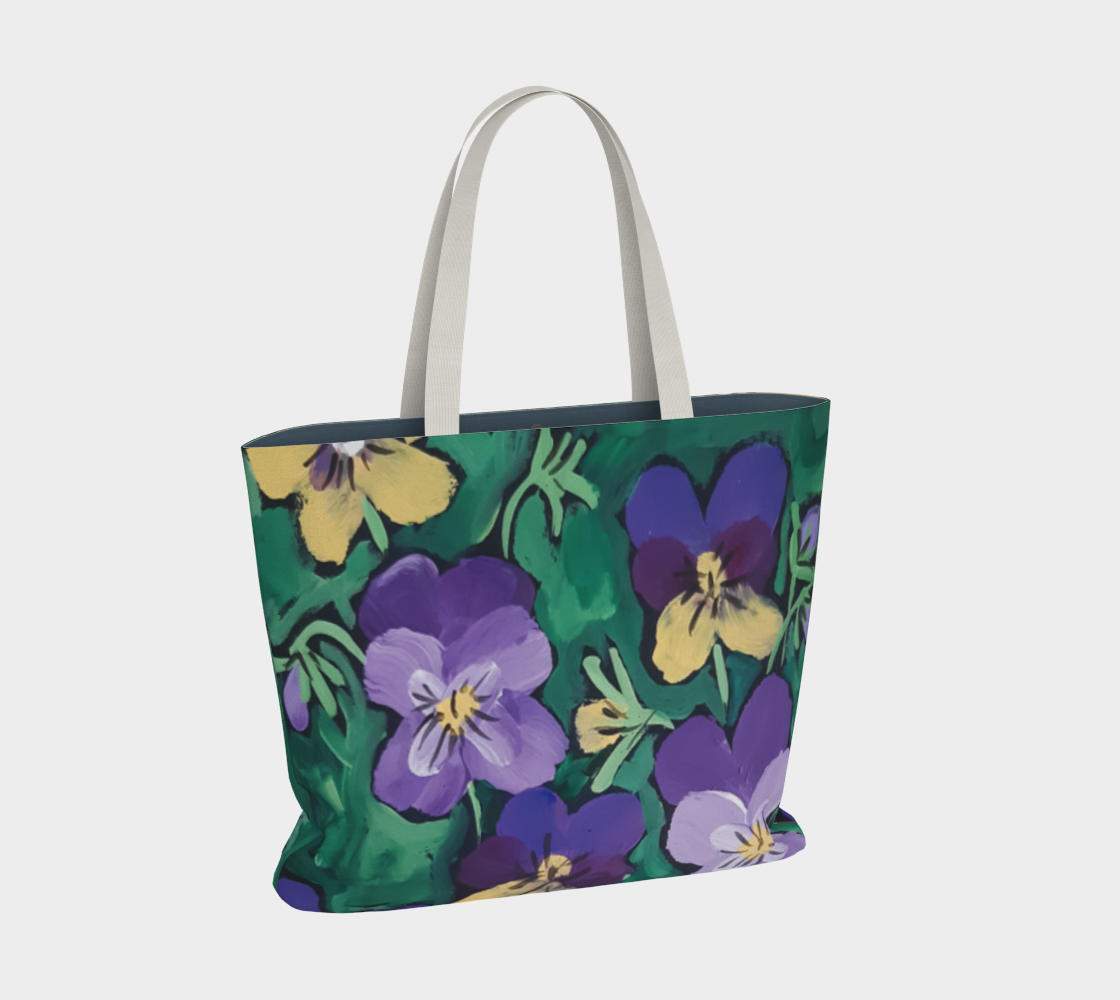Violets Large Tote Bag preview #2