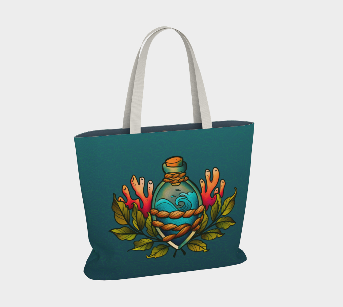 The Ocean in a Bottle Large Tote Bag  preview #2