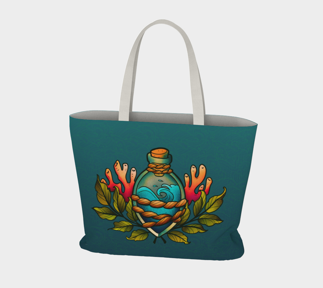 The Ocean in a Bottle Large Tote Bag  thumbnail #4
