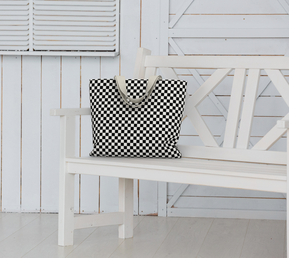 Black and White Square Checkerboard preview #6