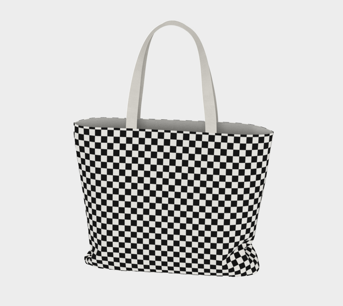 Black and White Square Checkerboard thumbnail #4