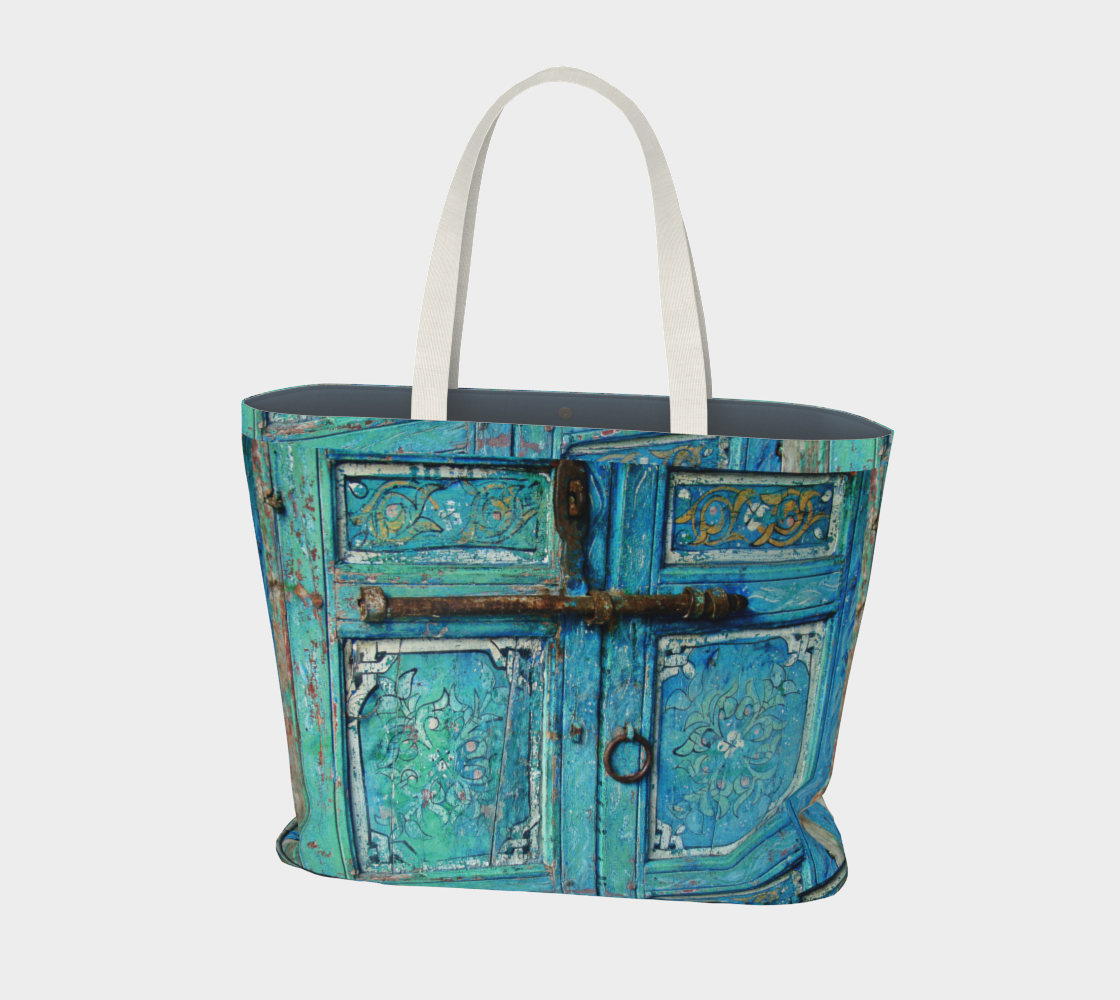 Blue window Large tote bag  preview