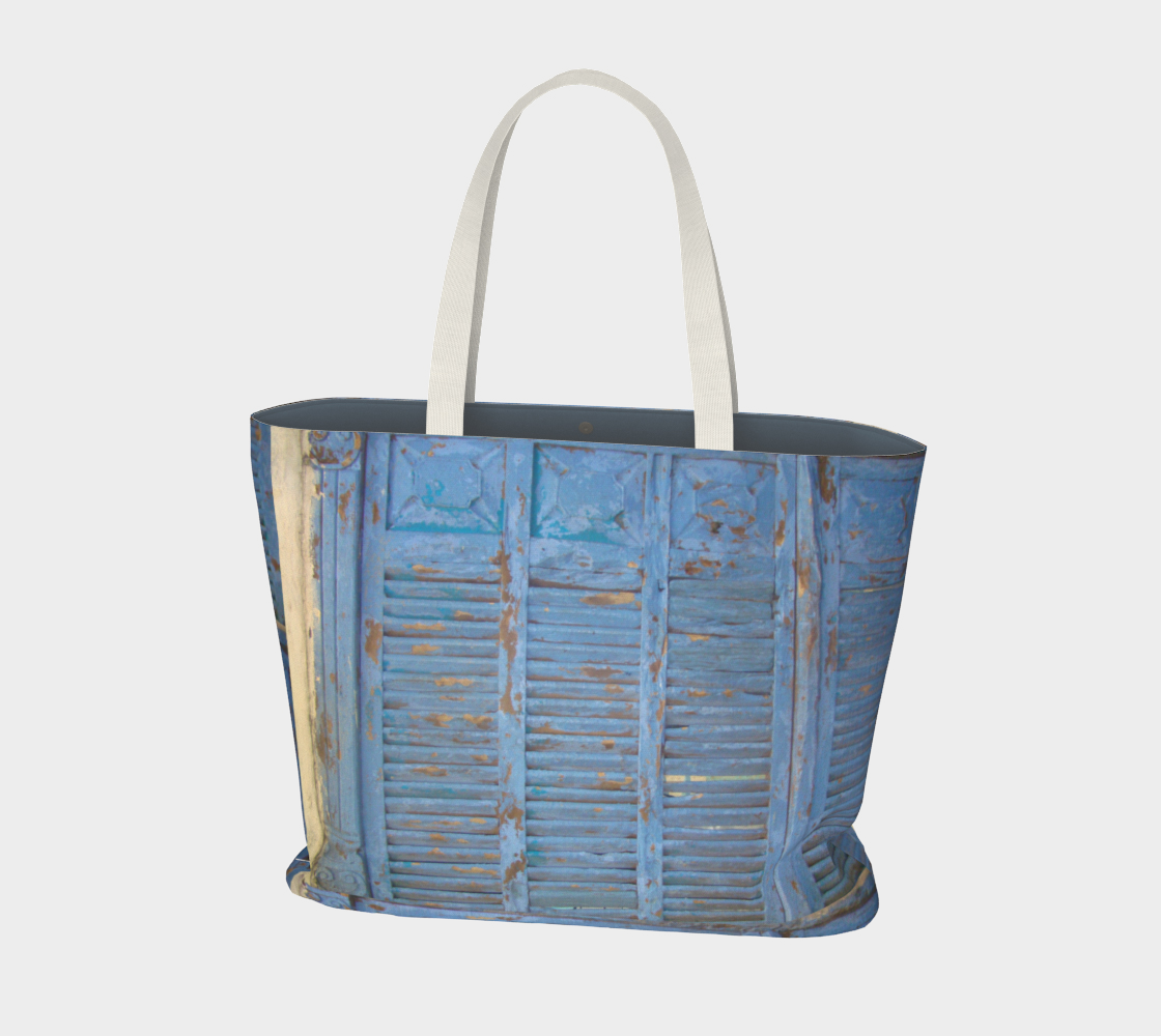 Large tote bag Blue window  preview
