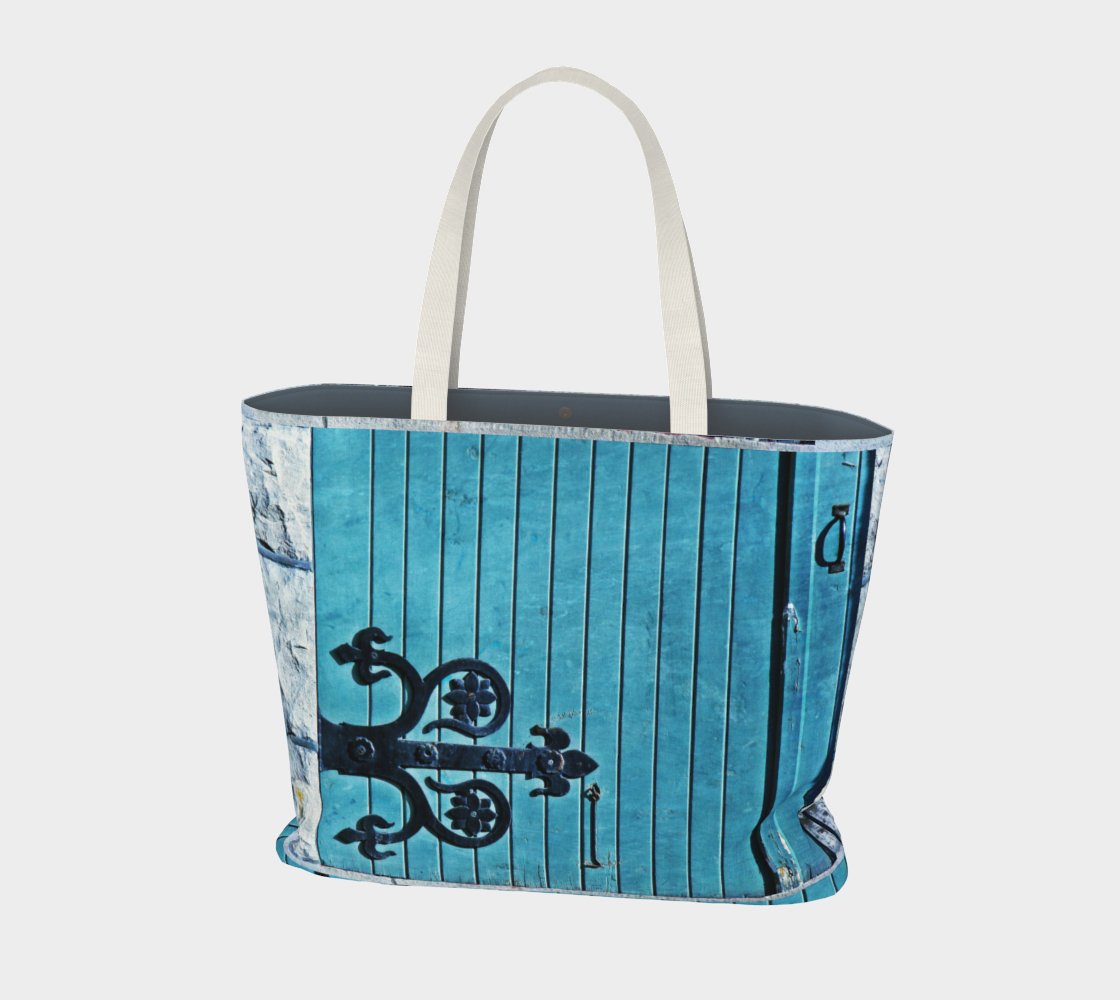 Black and blue door Large tote bag  preview