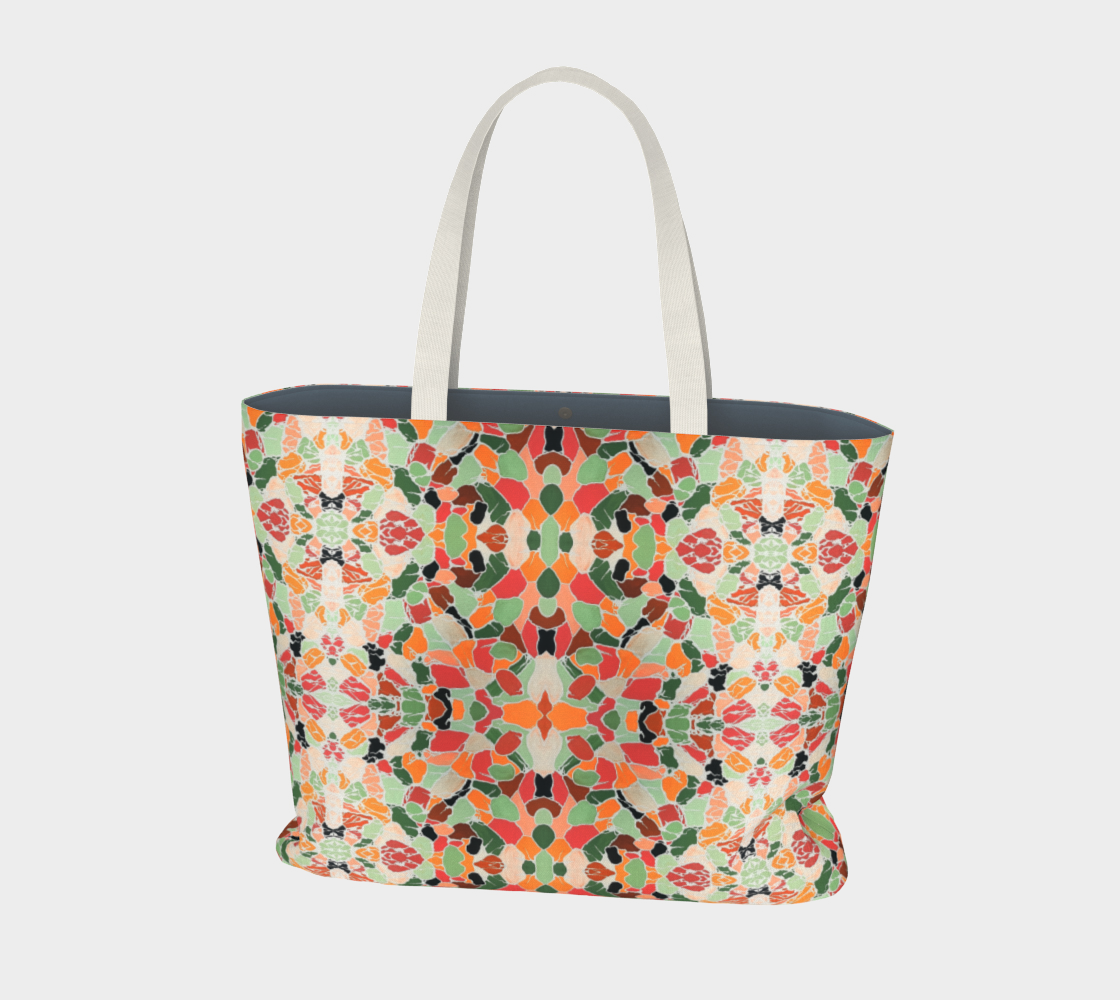 Faded Vintage Mosaic Large Tote Bag preview