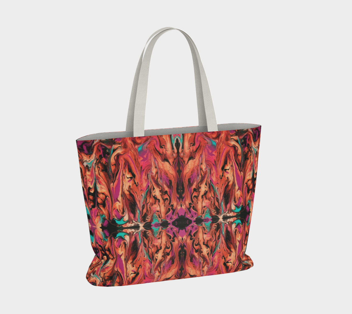 Red Wave Large Tote Bag preview #4