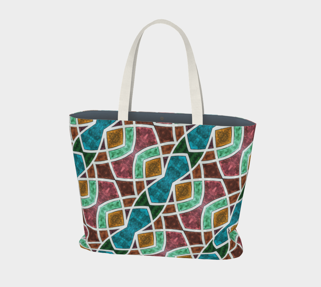 Geometric Marble Large Tote Bag preview