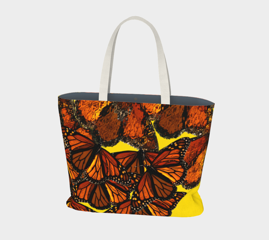 Monarch Flurry II USE MIRRORED Large Tote Bag thumbnail #2