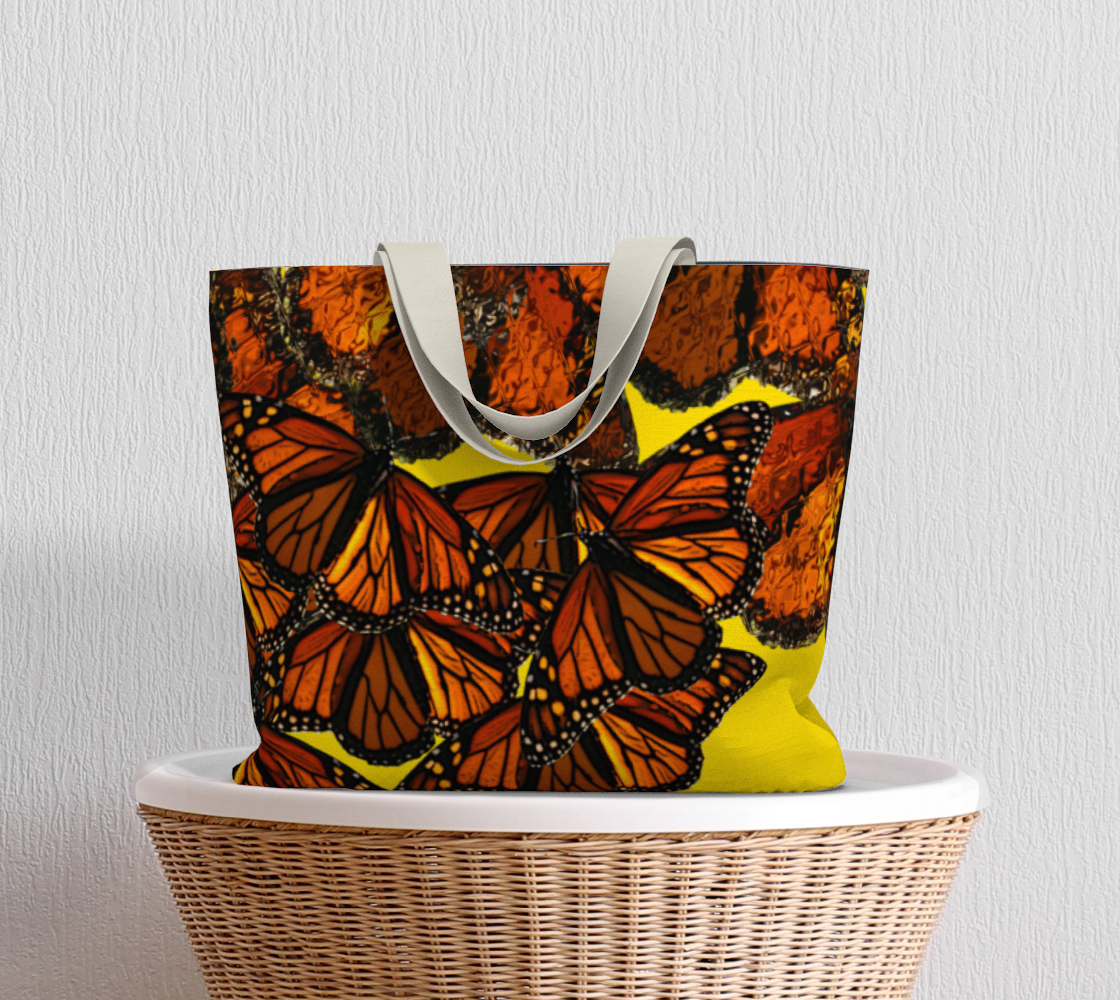 Monarch Flurry II USE MIRRORED Large Tote Bag thumbnail #6