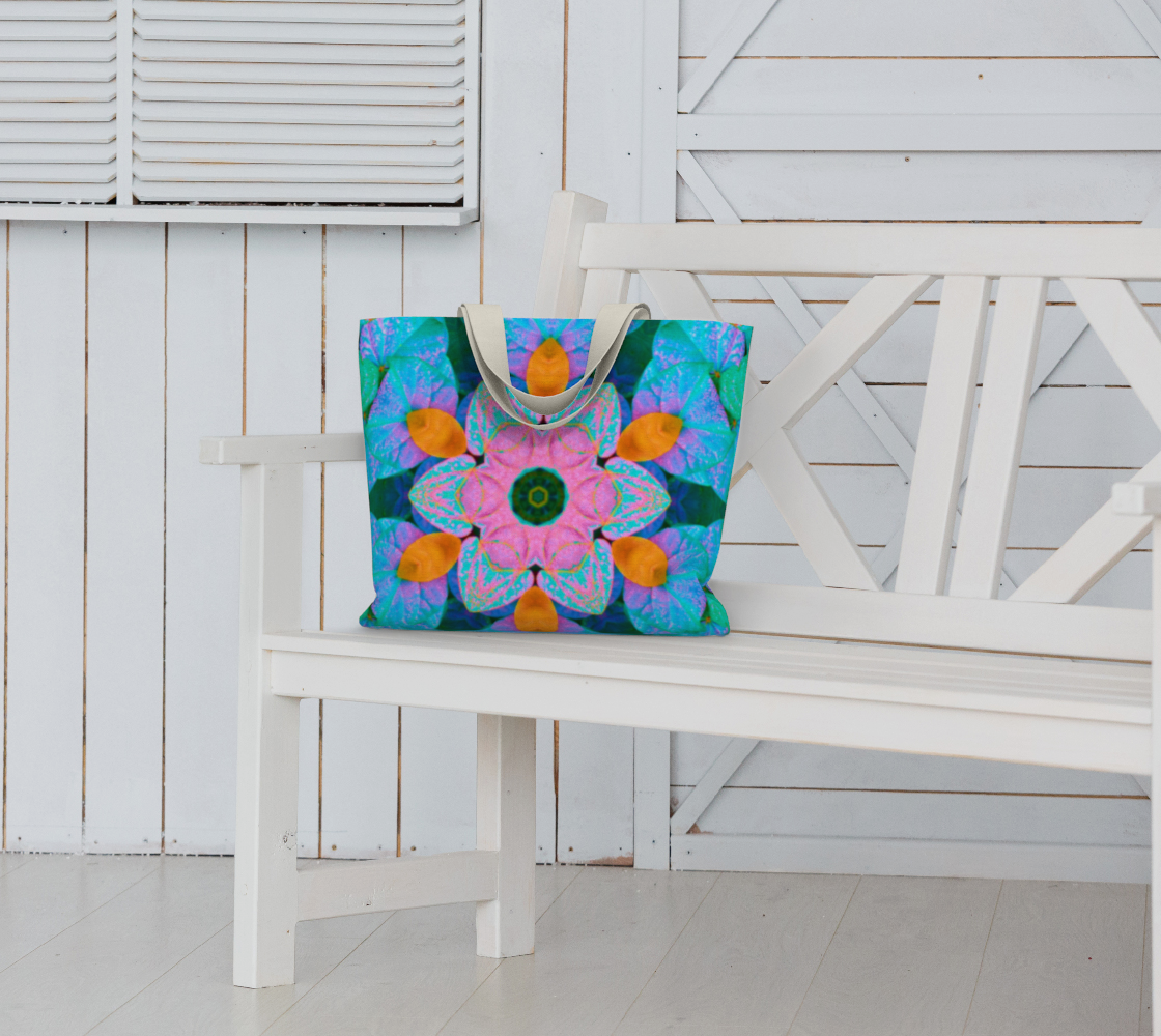 Pink and Turquoise Floral Abstract preview #6