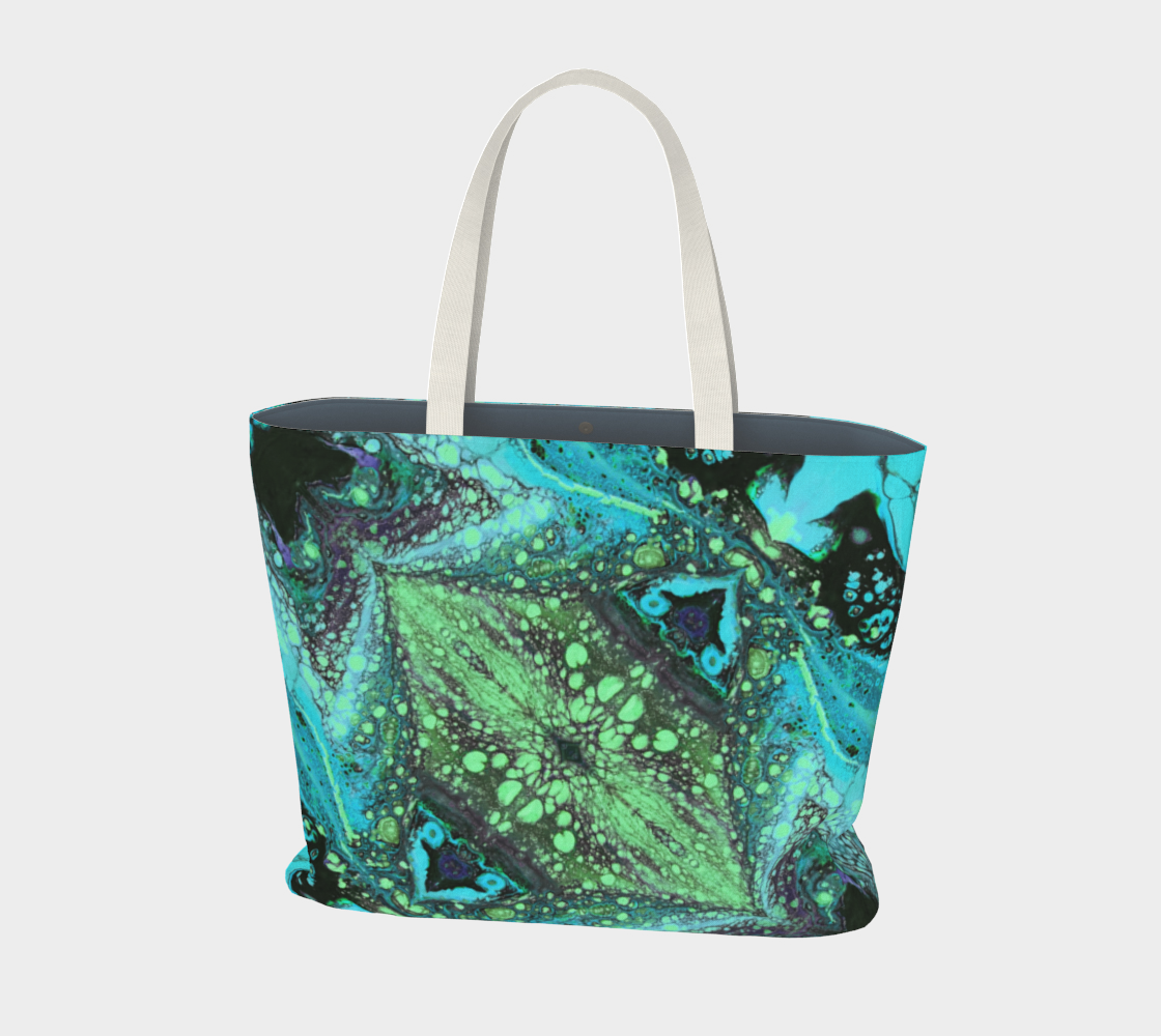 Green Quartz Large Tote Bag MIRRORED preview