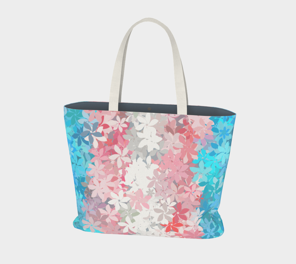 Abstract Floral Trans Pride Flag preview
