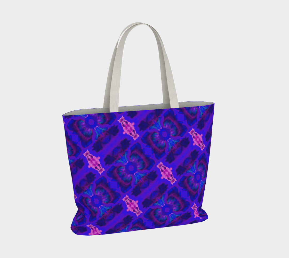 Dark Hibiscus Large Tote Bag preview #4
