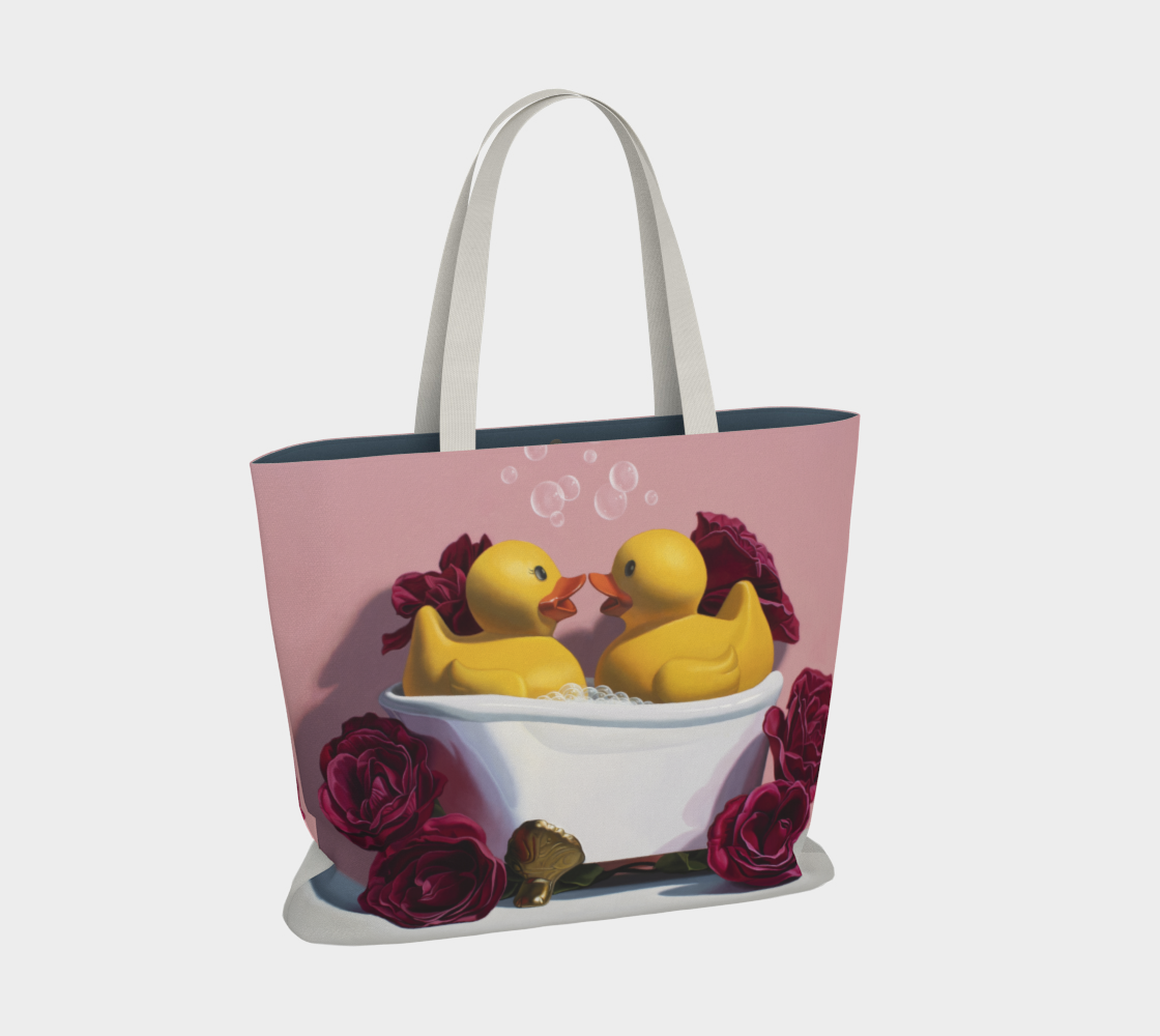 Love Birds (Pink) Large Tote Bag preview #2