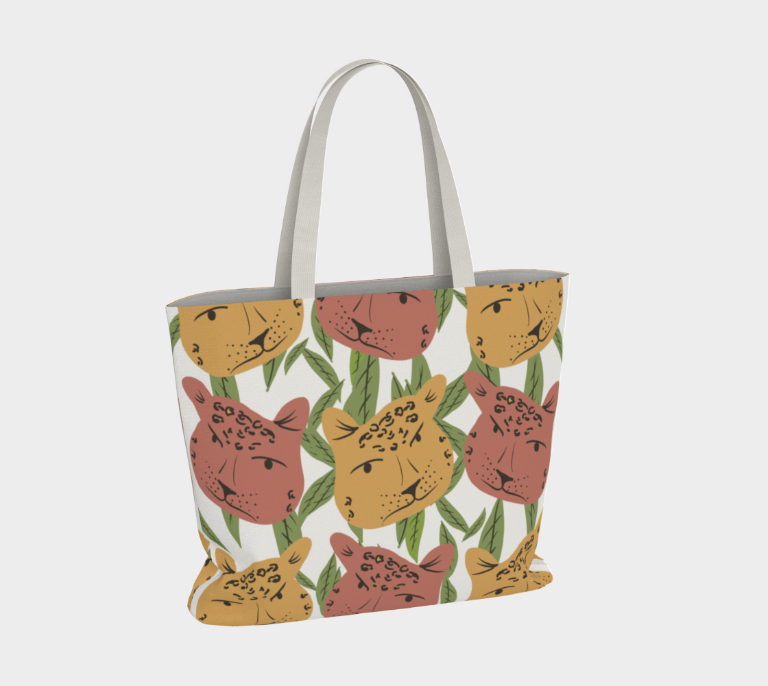 Cheetah Faces Jungle Greenery Pattern preview #4