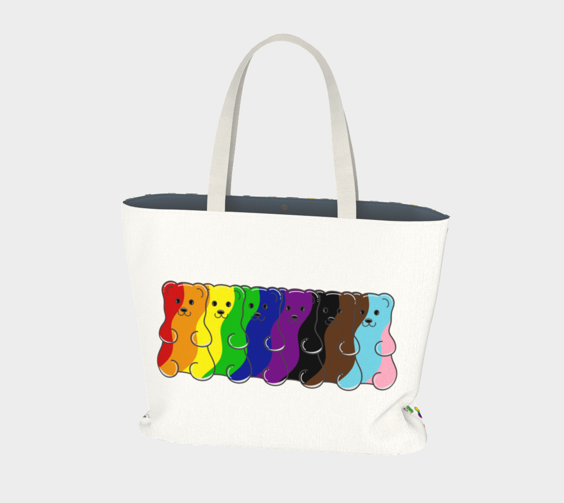 Pride Gummy Bears Large Tote Bag 3D preview