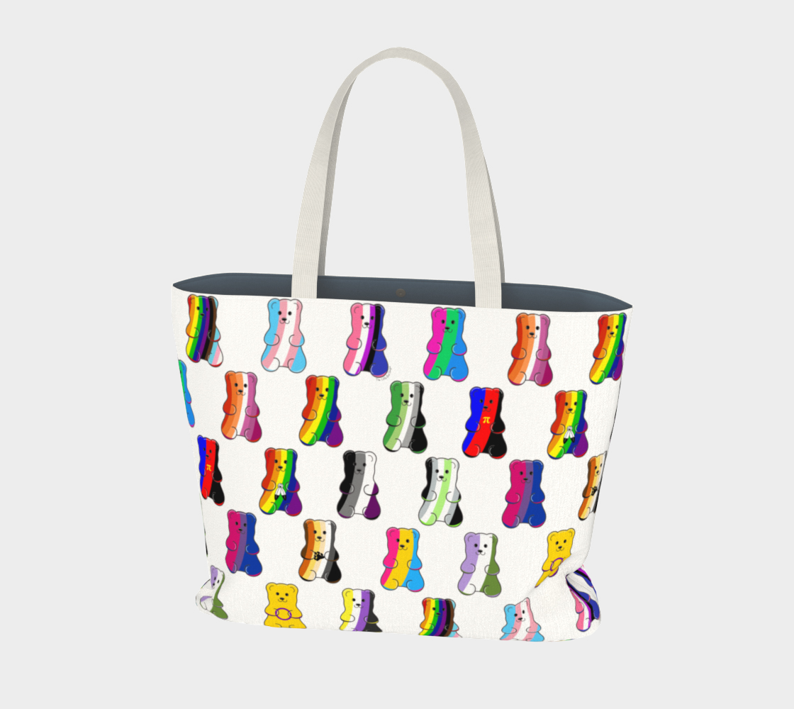 Gay Gummy Flags Large Tote Bag preview