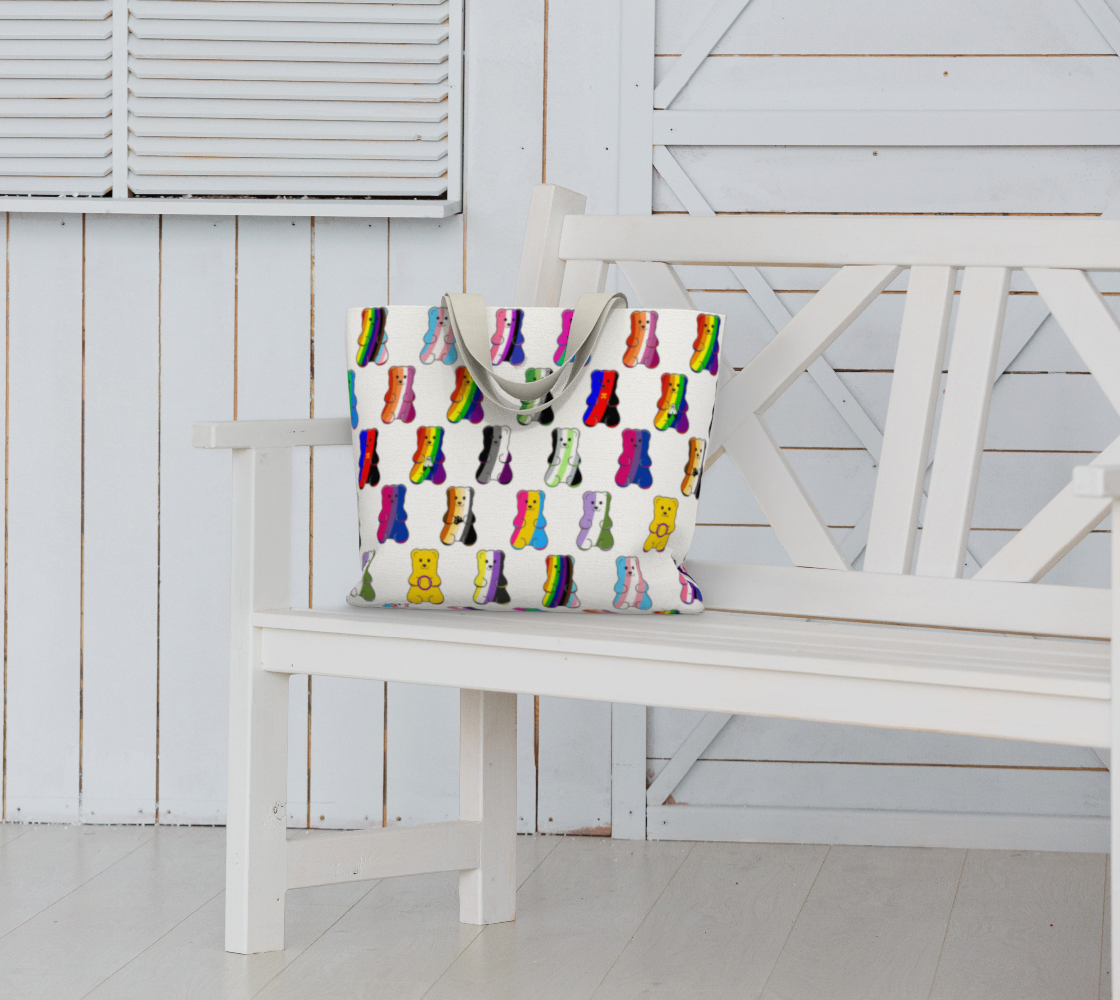 Gay Gummy Flags Large Tote Bag preview #6
