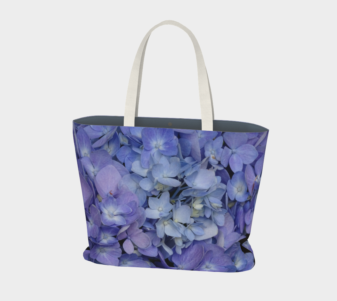 Blue flowers large tote bag  preview