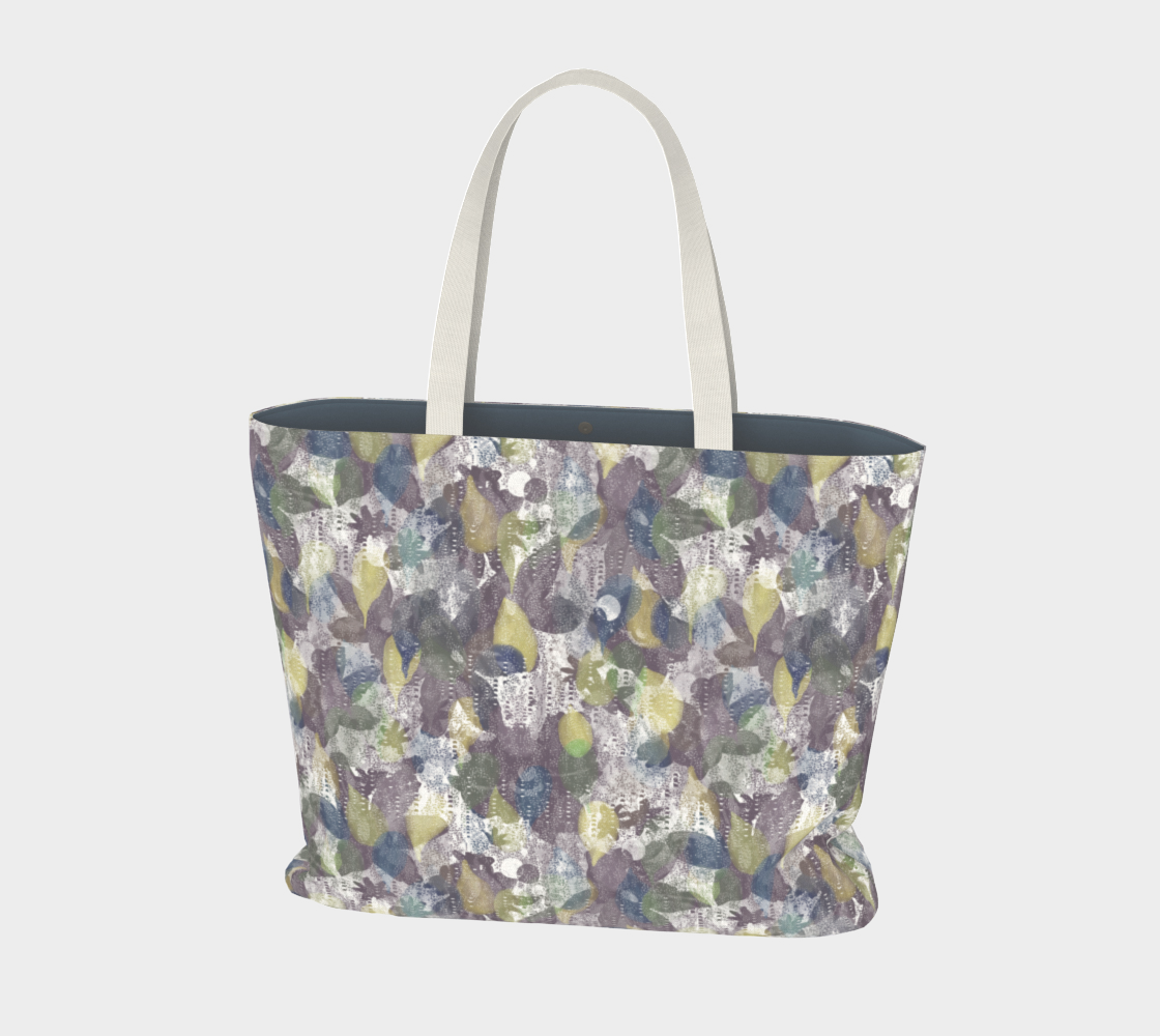Muted Flowers Large Tote Bag preview