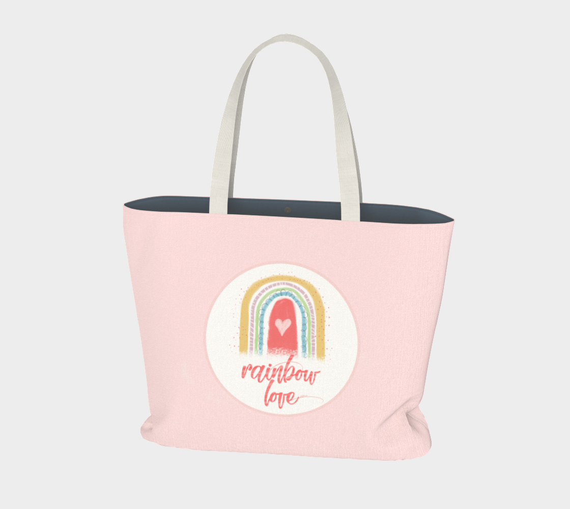 Rainbow Love tote bag preview