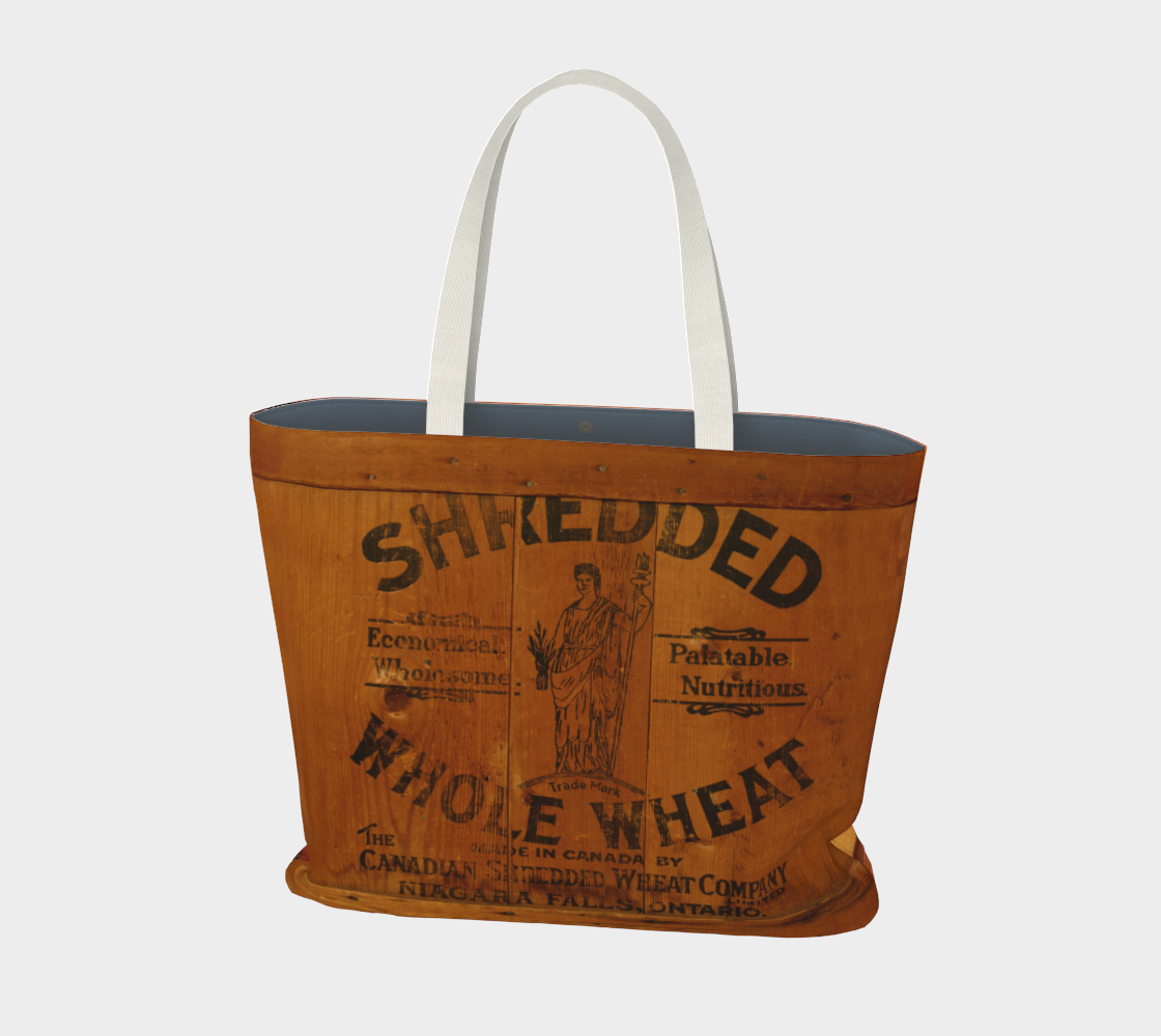 Shredded Wheat Graphic Vintage Shipping Crate Niagara Ad preview