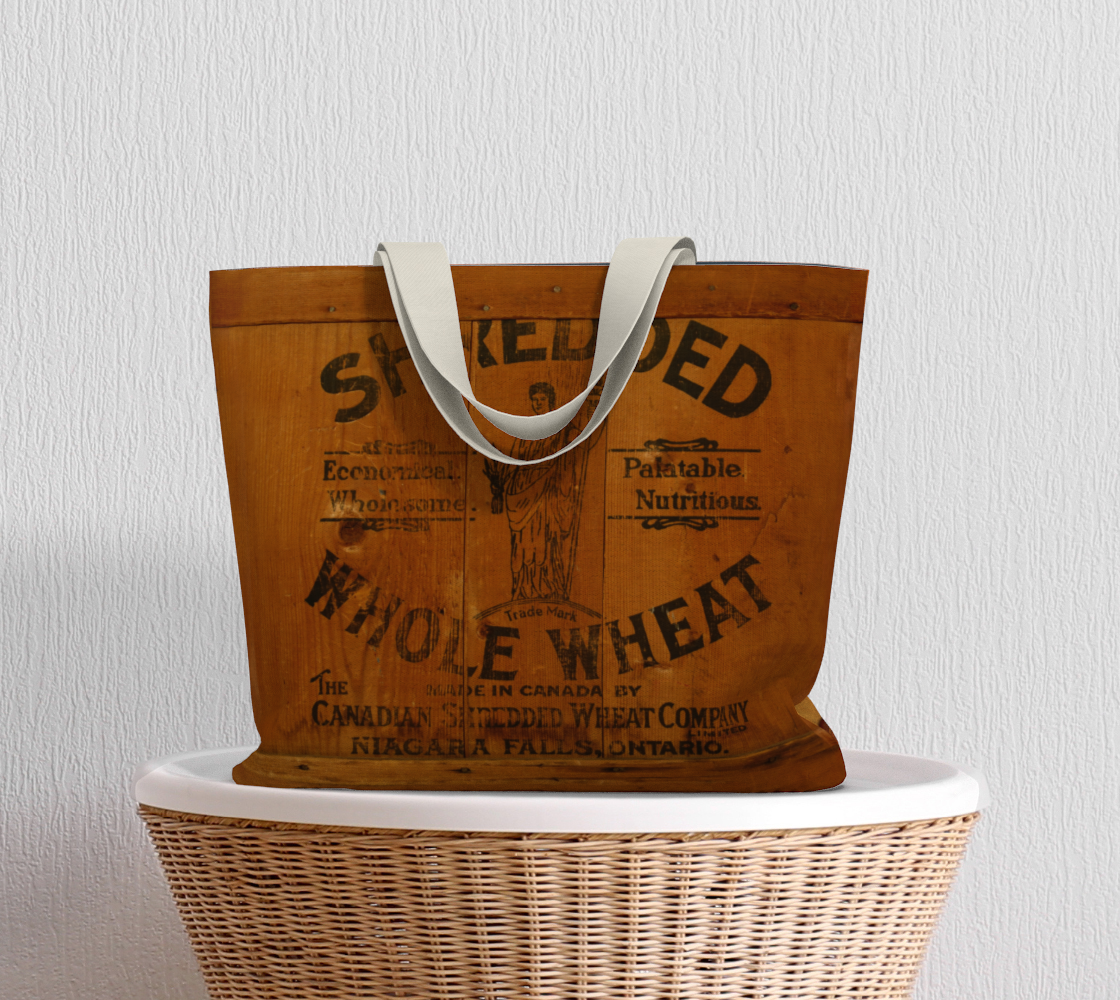 Aperçu de Shredded Wheat Graphic Vintage Shipping Crate Niagara Ad #5