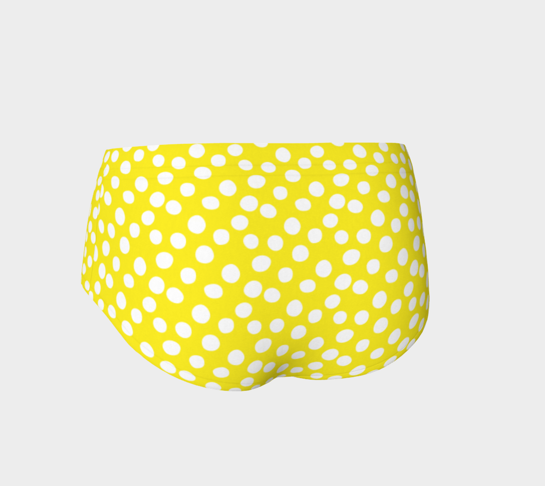 All About the Dots Mini Shorts - Yellow Miniature #3