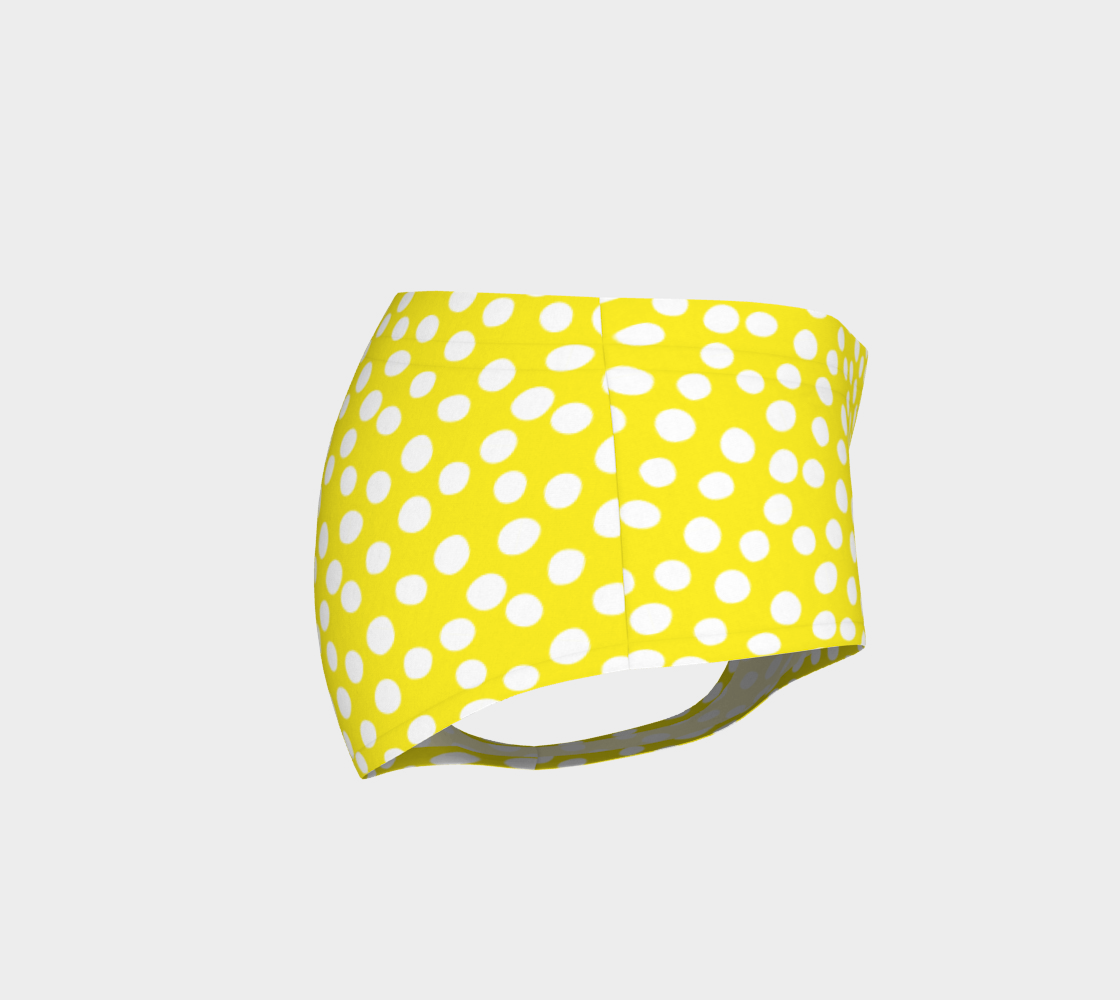 All About the Dots Mini Shorts - Yellow Miniature #5