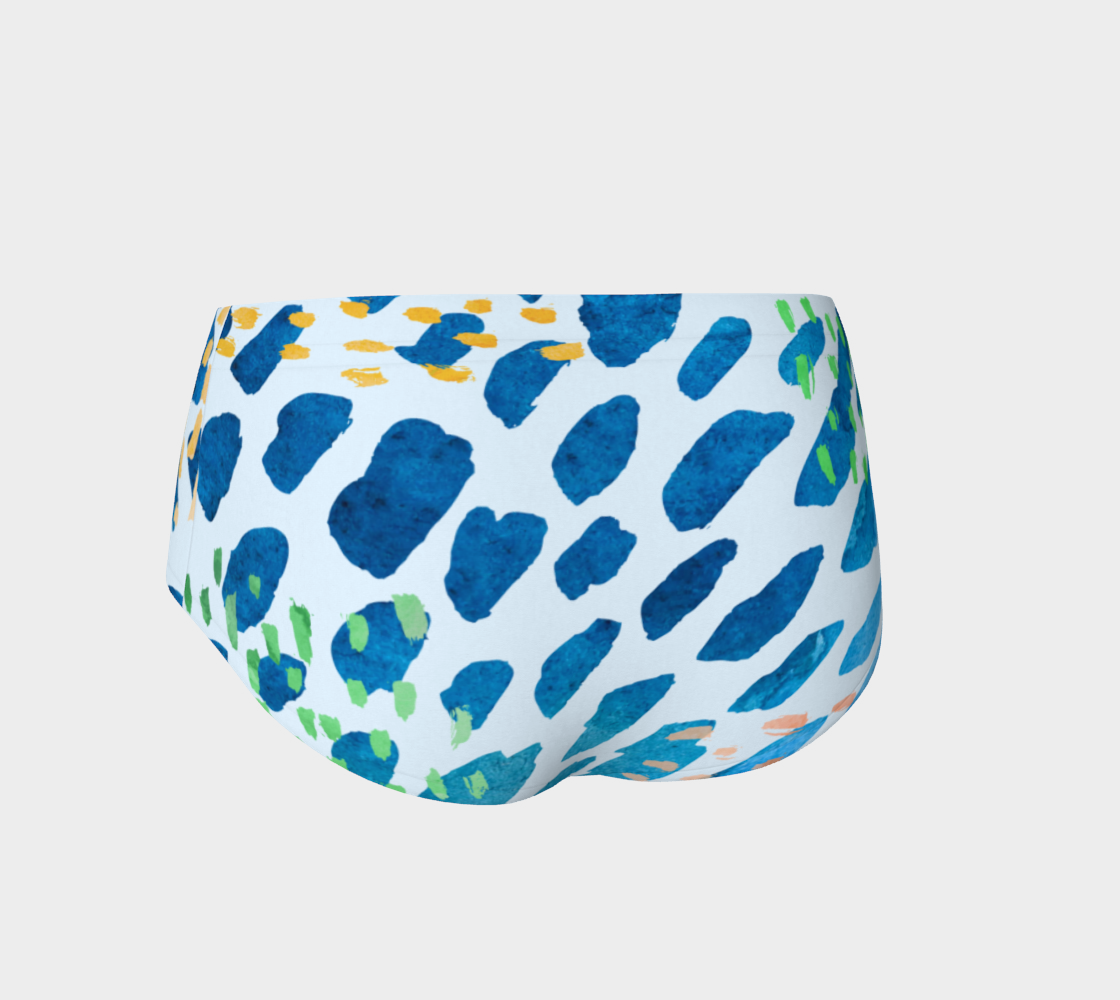 Under The Sea Watercolor Abstract Mini Shorts preview #2
