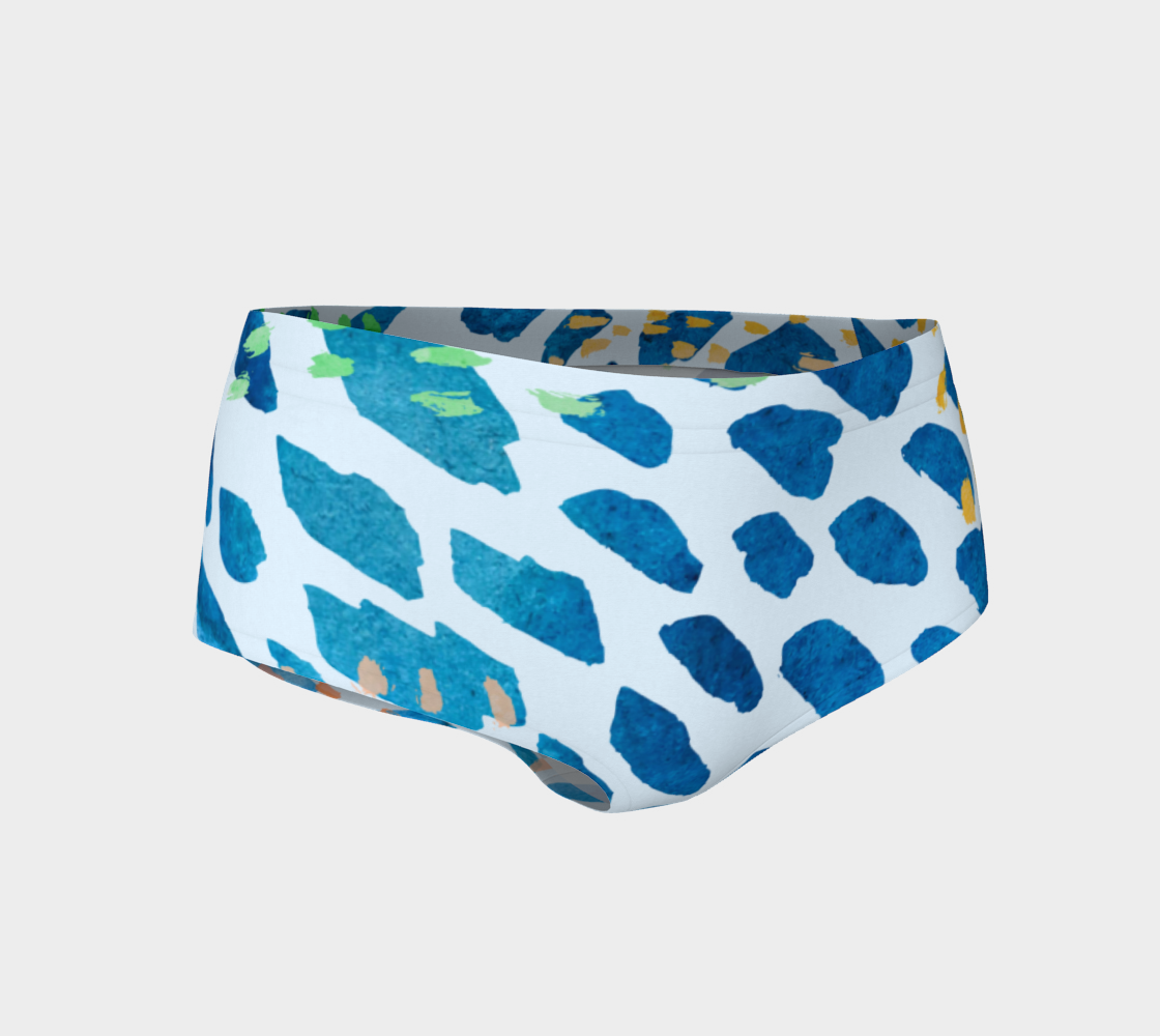 Under The Sea Watercolor Abstract Mini Shorts preview #1