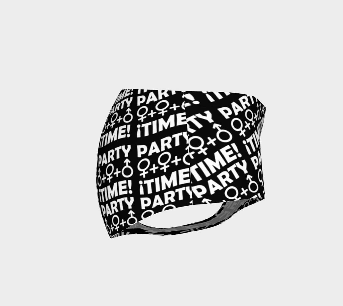 Party Time Concept Typographic Pattern Mini Shorts Miniature #5
