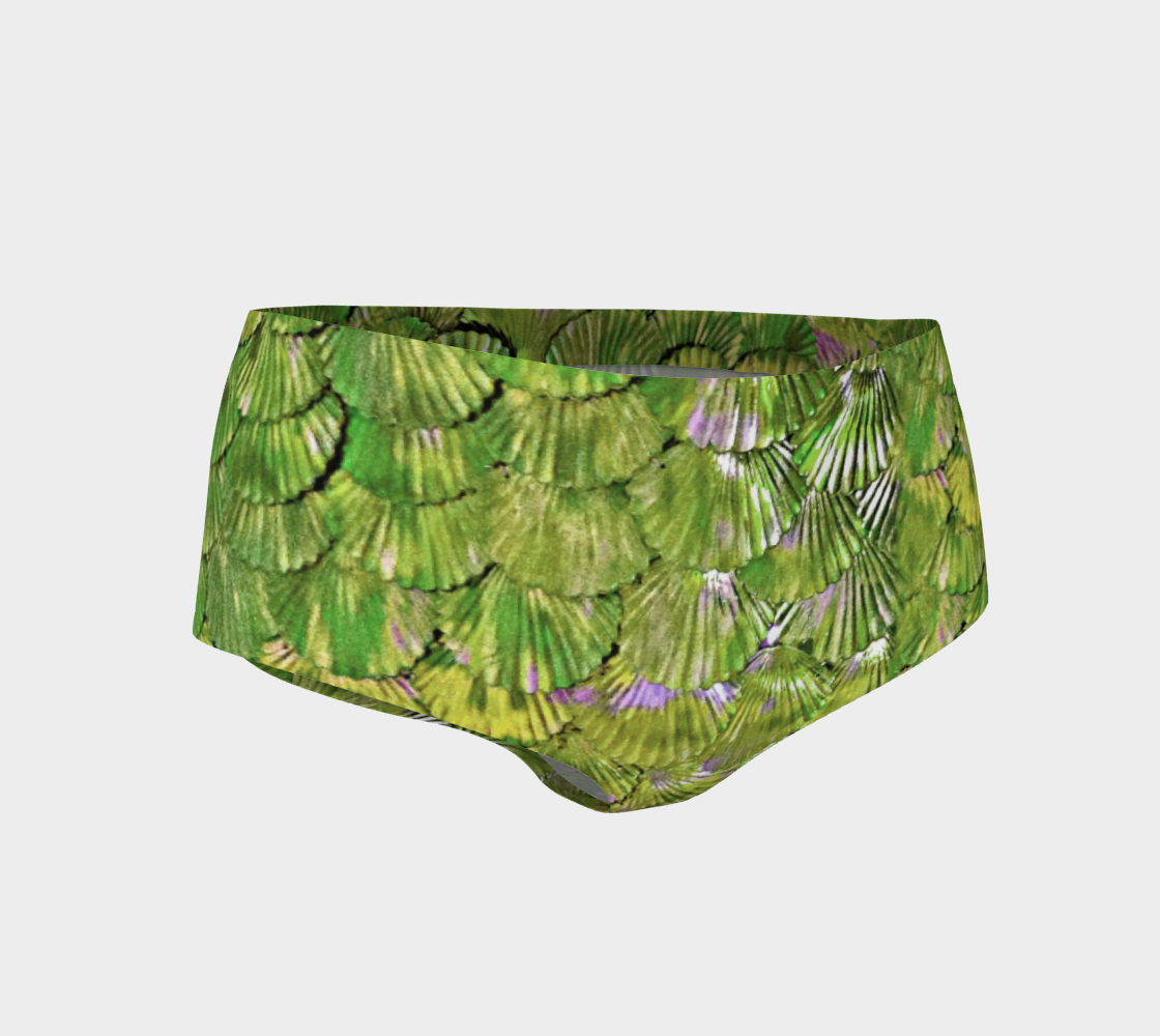 Citrus Green Mermaid Booty Shorts preview