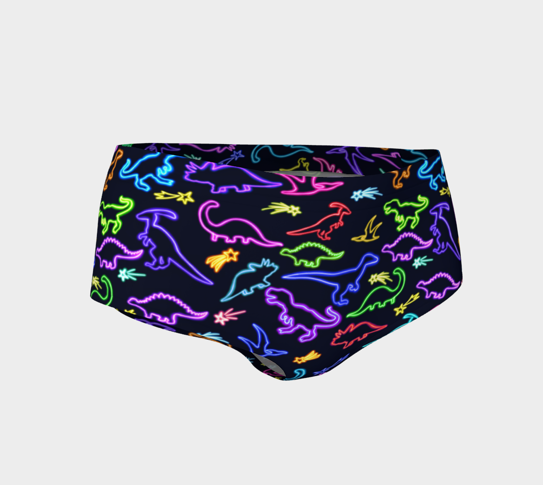 Neon Dinosaurs Mini Shorts  preview