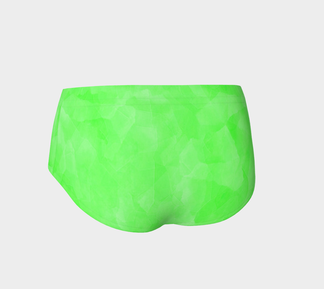 Soft Lime Green Fitness Fashion Mini Shorts thumbnail #3