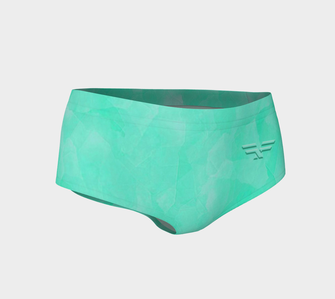 Soft Mint Green Fitness Fashion Mini Shorts preview #1