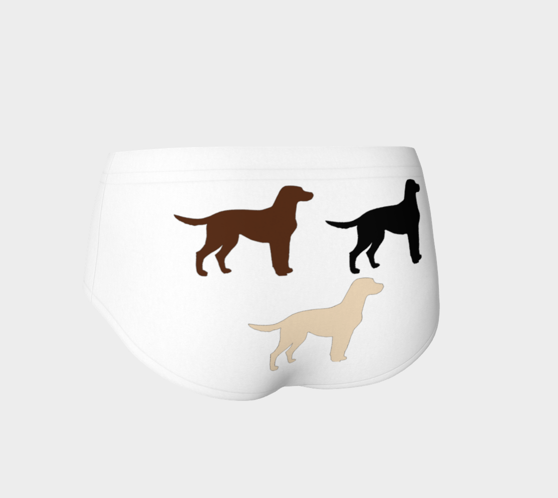 Labrador Retriever all 3 colors silhouettes mini shorts preview #2
