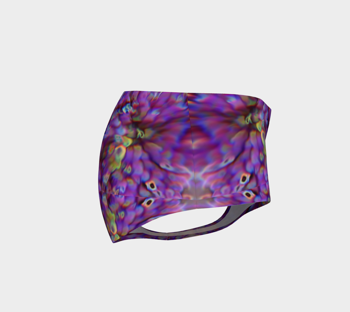 Aperçu de Mini Shorts- Purple flower reflections smeared  #4