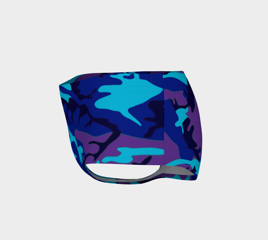 Aperçu de Blue and Purple Camouflage Mini Shorts, AWSSG  #3