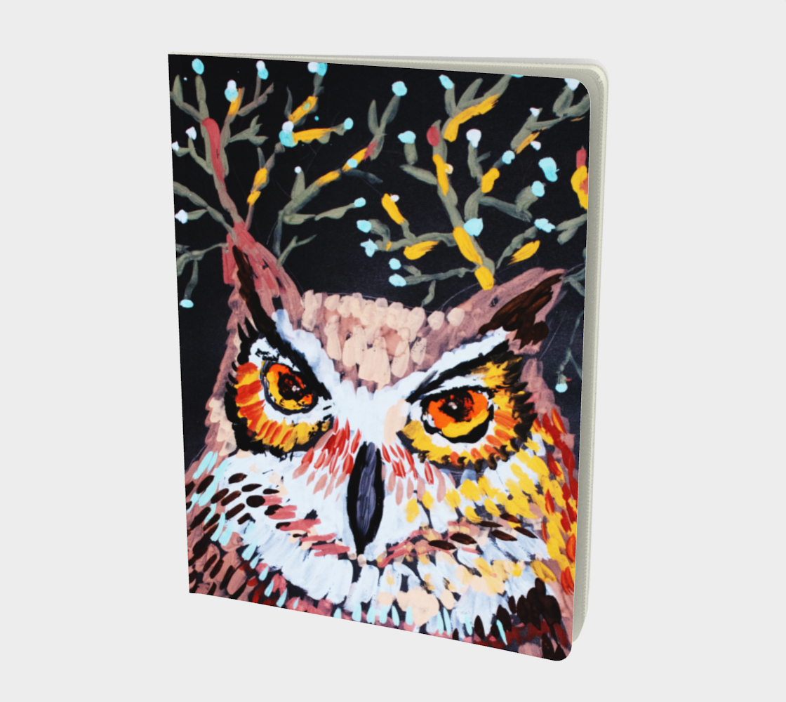 October Owl Large Notebook 3D preview