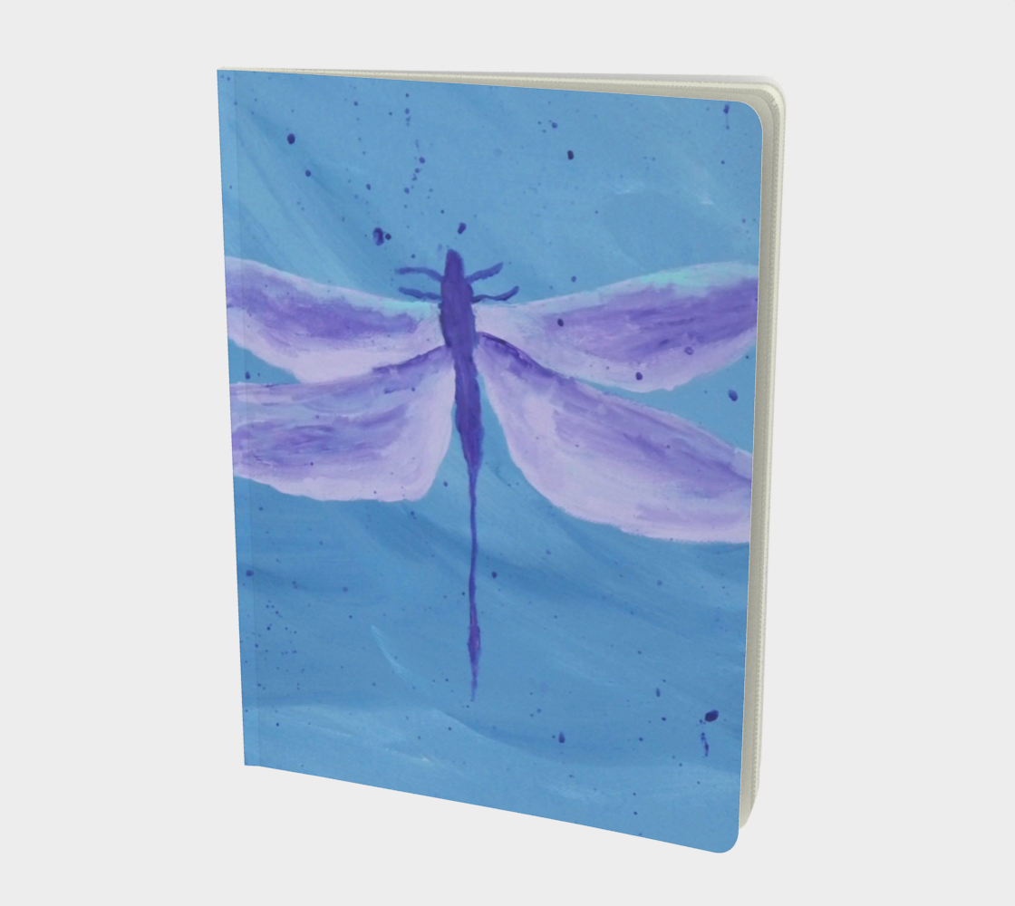Aperçu de Purple Dragonfly Large Notebook
